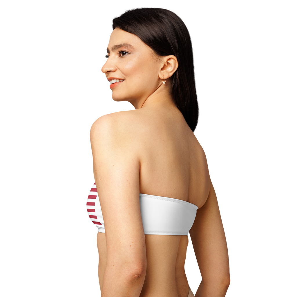 American Flag bandeau bikini top