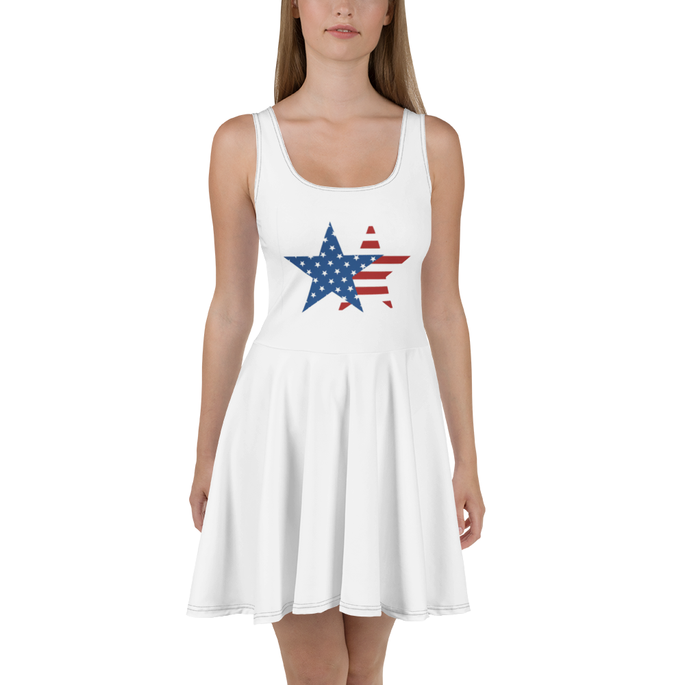 Mid-thigh length Skater Dress with flared skirt