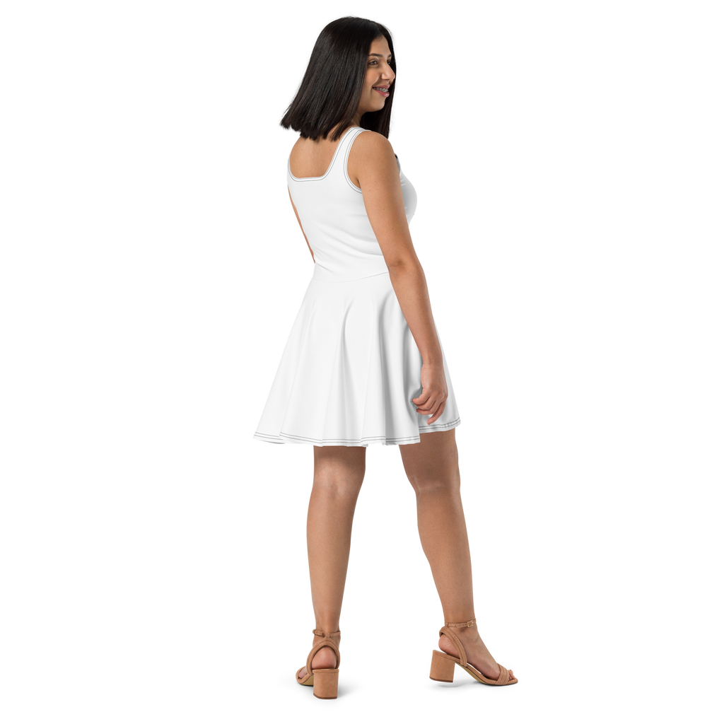 Mid-thigh length Skater Dress with flared skirt