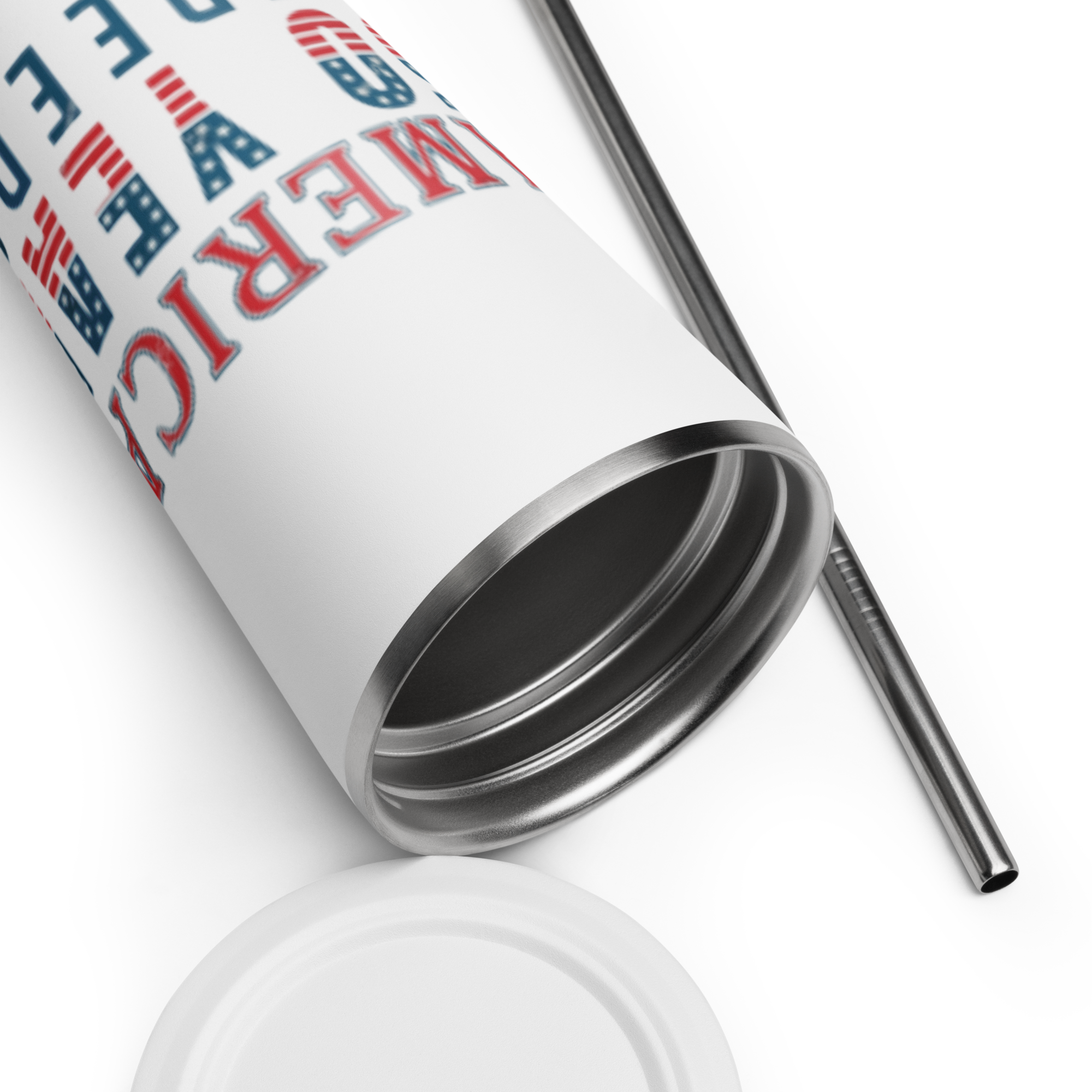 USA Insulated high grade stainless steel tumbler with a straw