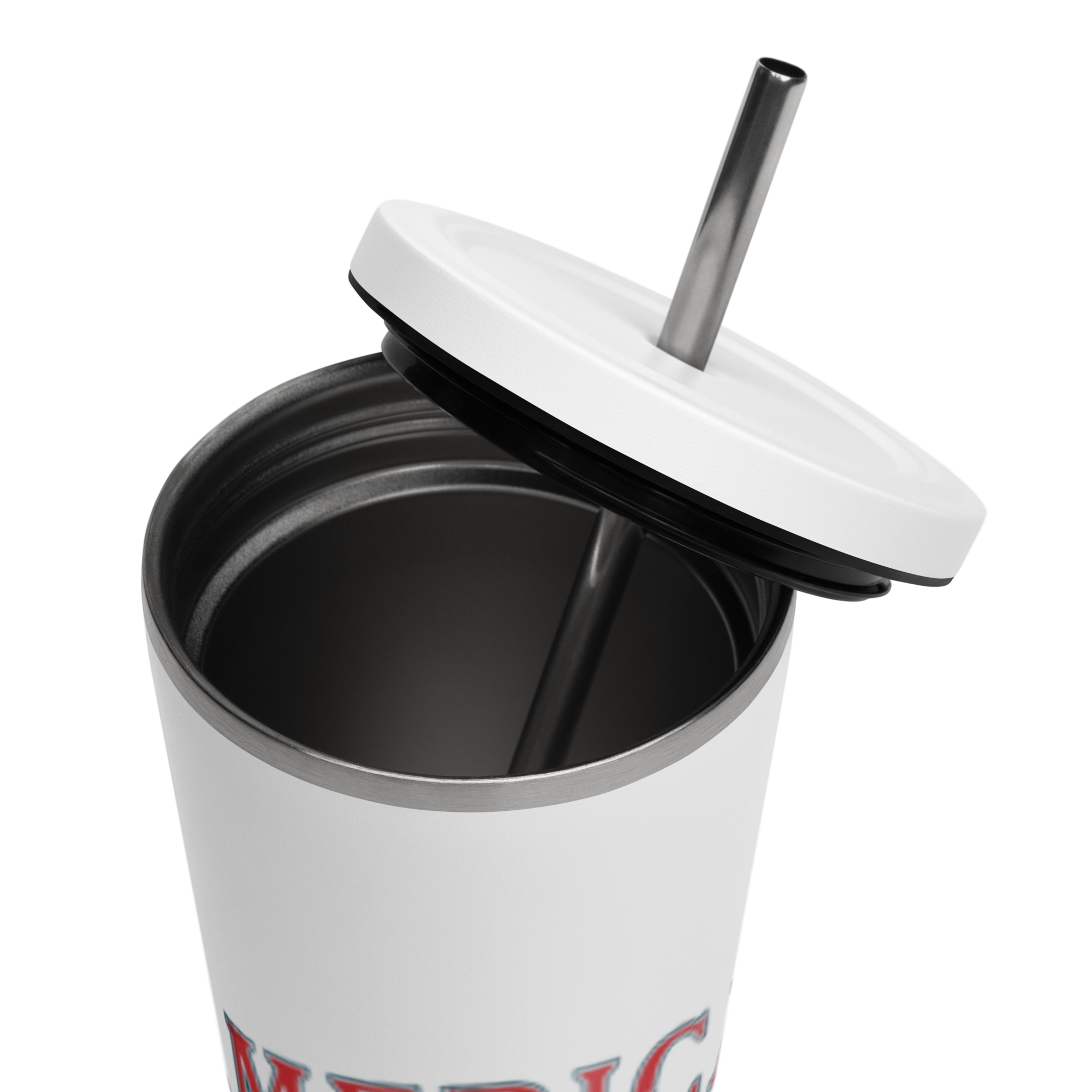 USA Insulated high grade stainless steel tumbler with a straw