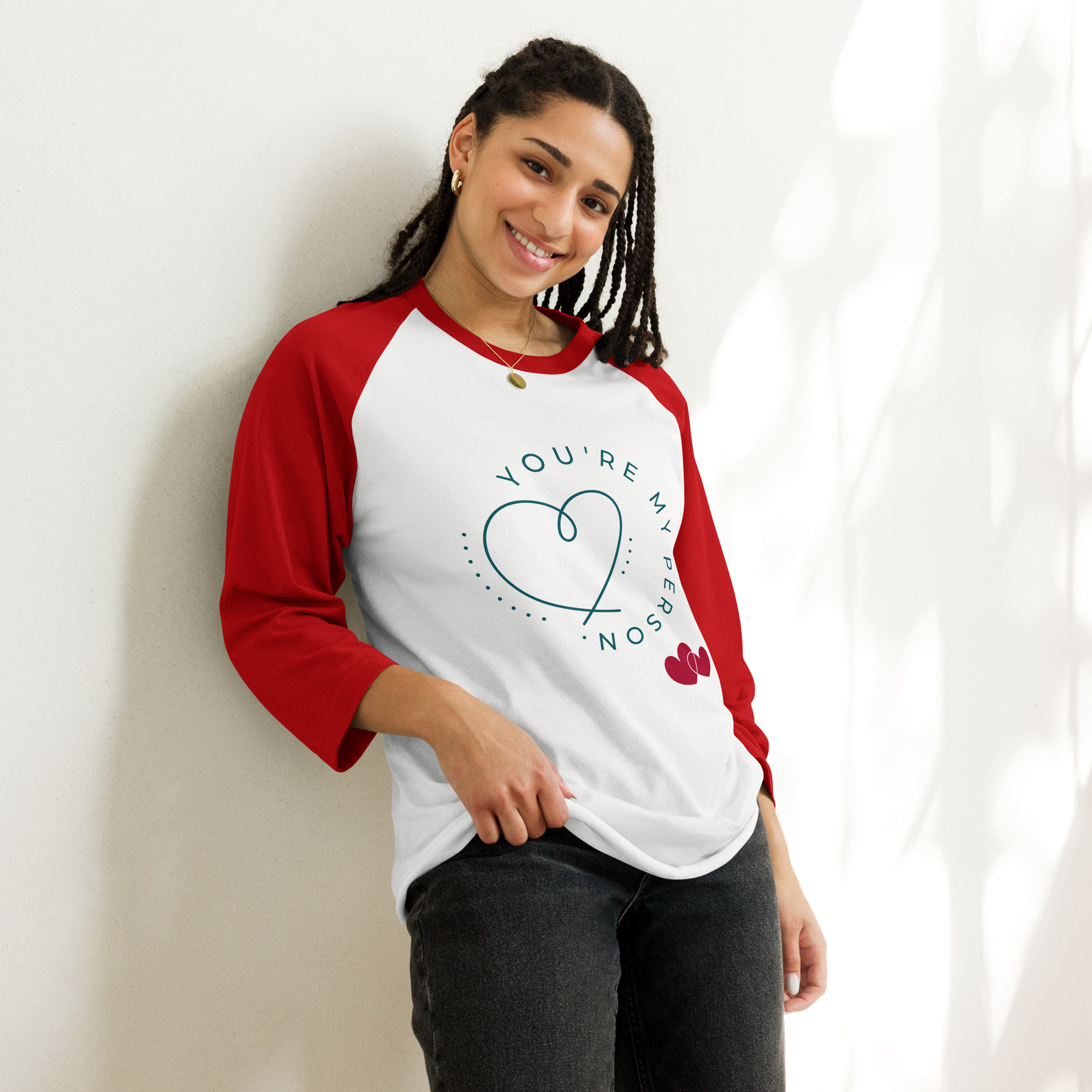 3/4 sleeve baseball raglan shirt
