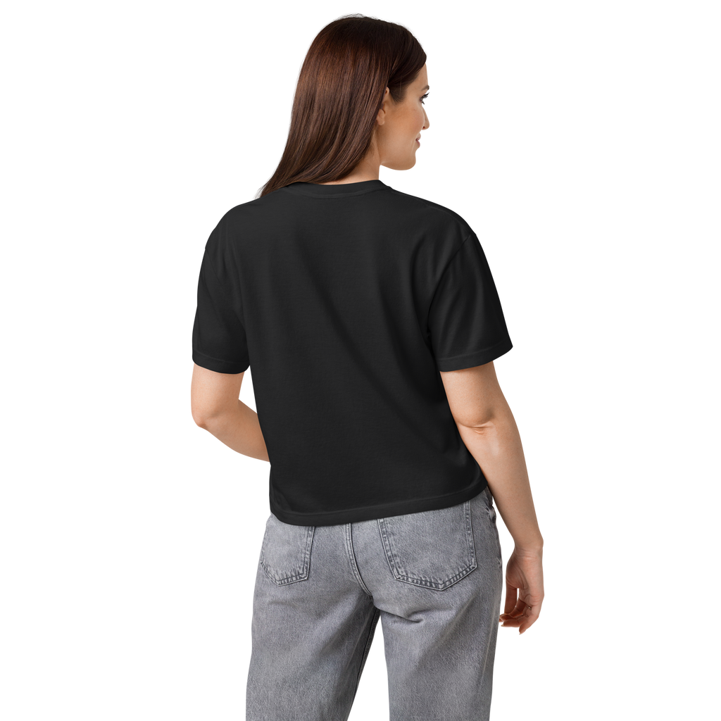 Women’s heavyweight boxy tee with Cross